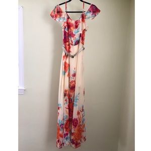 Bisou Bisou Off-The-Shoulder Floral Maxi Dress